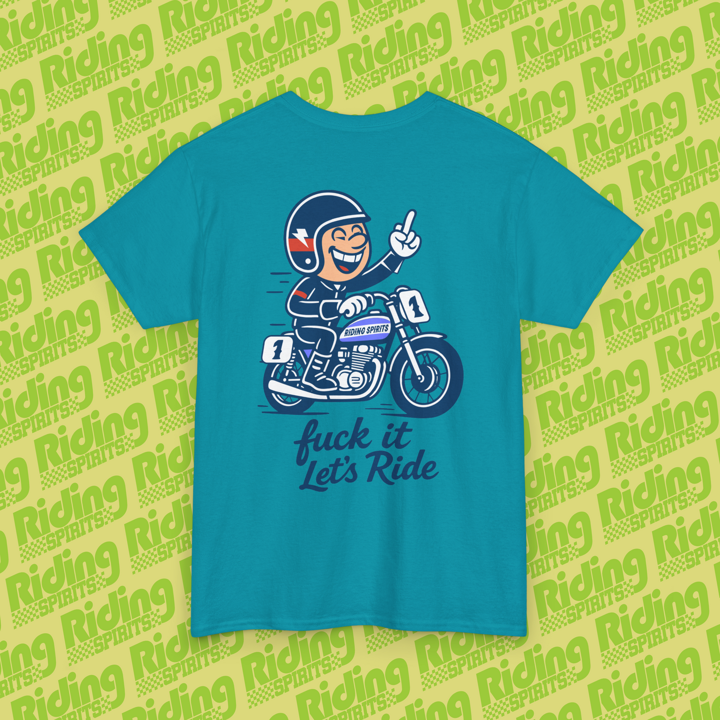 F**k It Lets Ride Riding Spirits Retro Short Sleeve T-Shirt