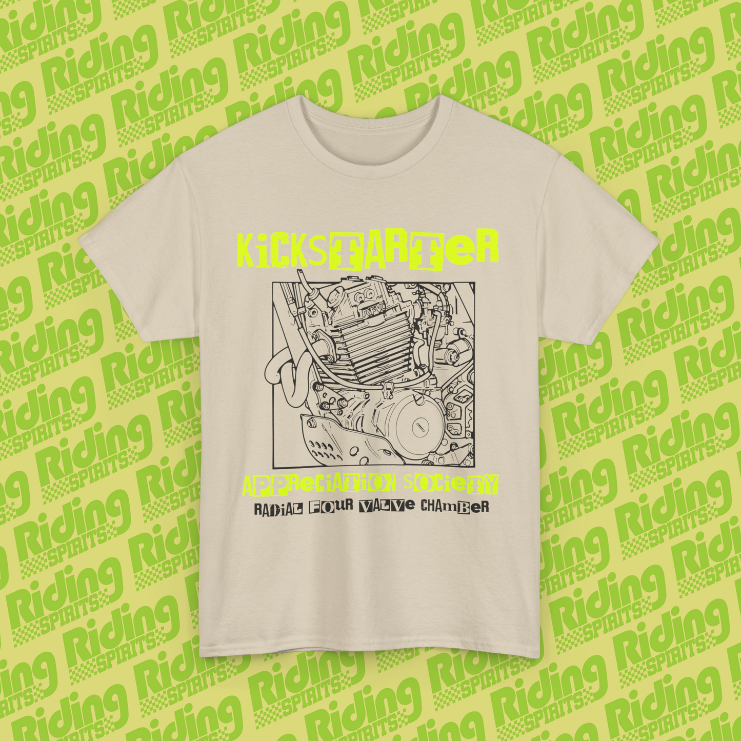 Kickstarter Appreciation Society. Radial Four Valve Chamber Short Sleeve T-shirt