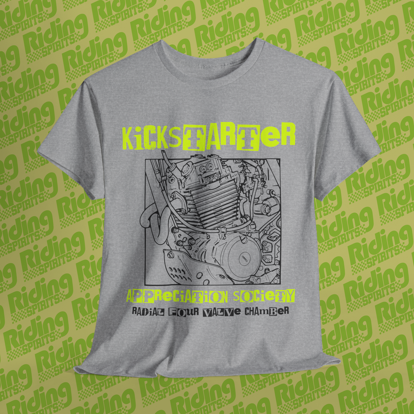 Kickstarter Appreciation Society. Radial Four Valve Chamber Short Sleeve T-shirt