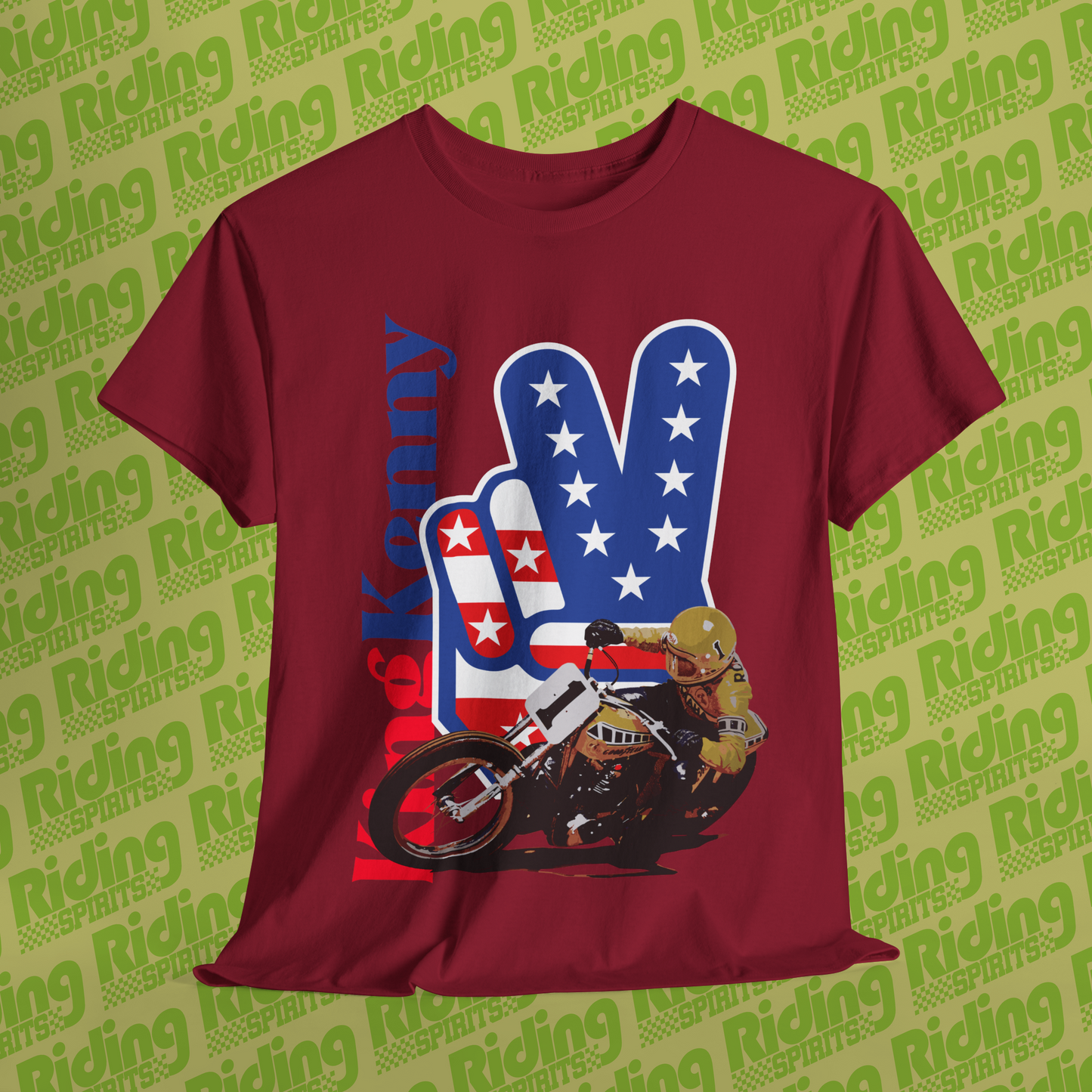 King Kenny Roberts Flat Track TZ750 Short Sleeve T-shirt
