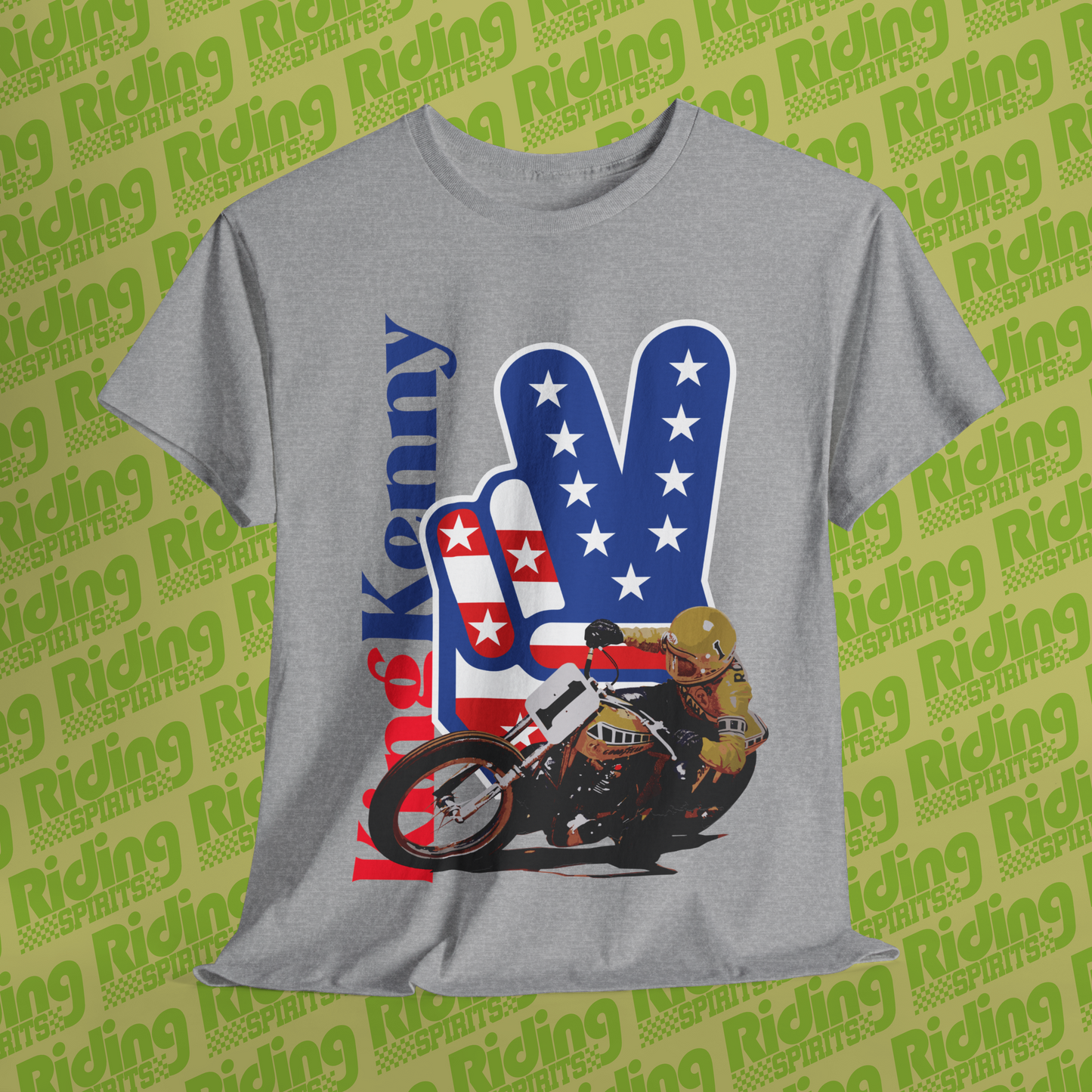 King Kenny Roberts Flat Track TZ750 Short Sleeve T-shirt