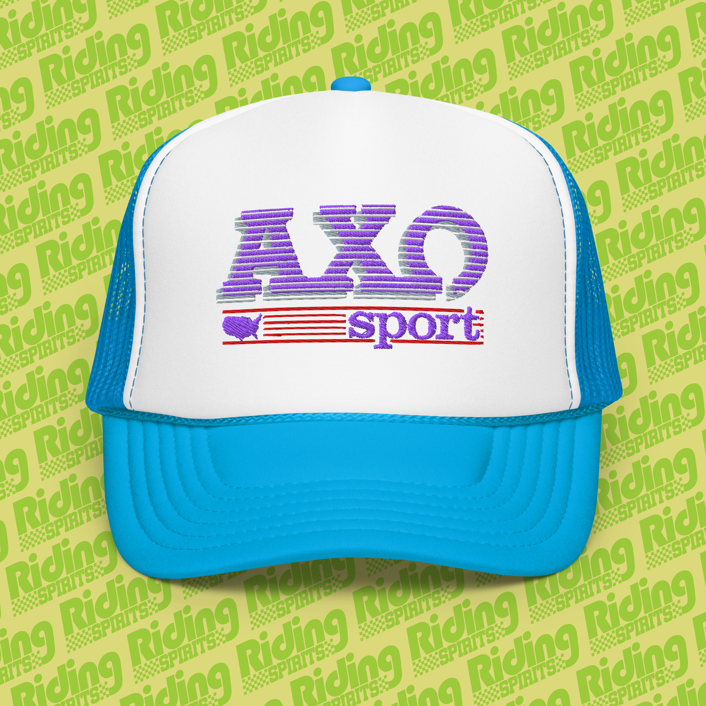 AXO Usa Motocross 80s Retro Style , Vintage MotoX, Foam trucker hat