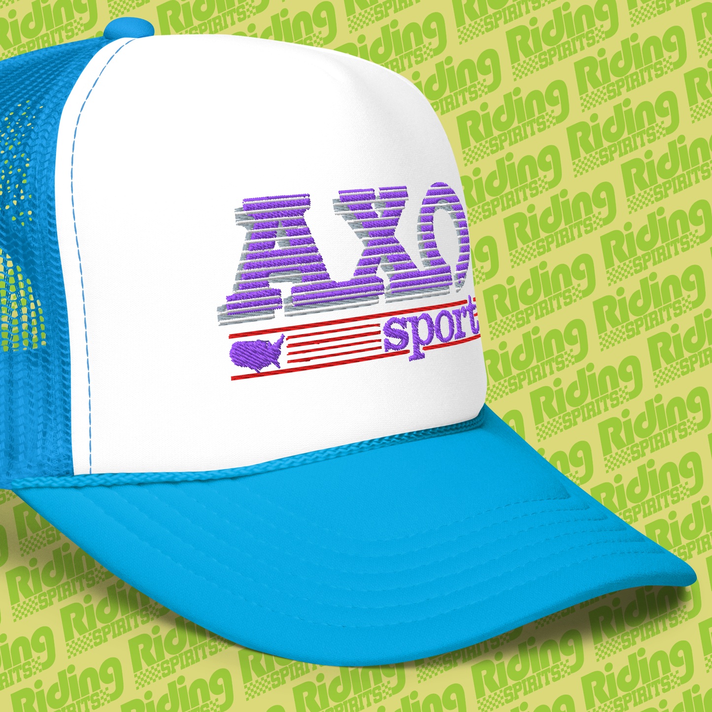 AXO Usa Motocross 80s Retro Style , Vintage MotoX, Foam trucker hat