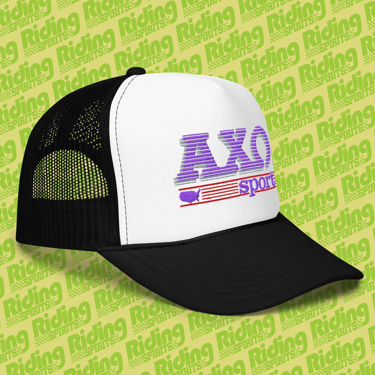 AXO Usa Motocross 80s Retro Style , Vintage MotoX, Foam trucker hat