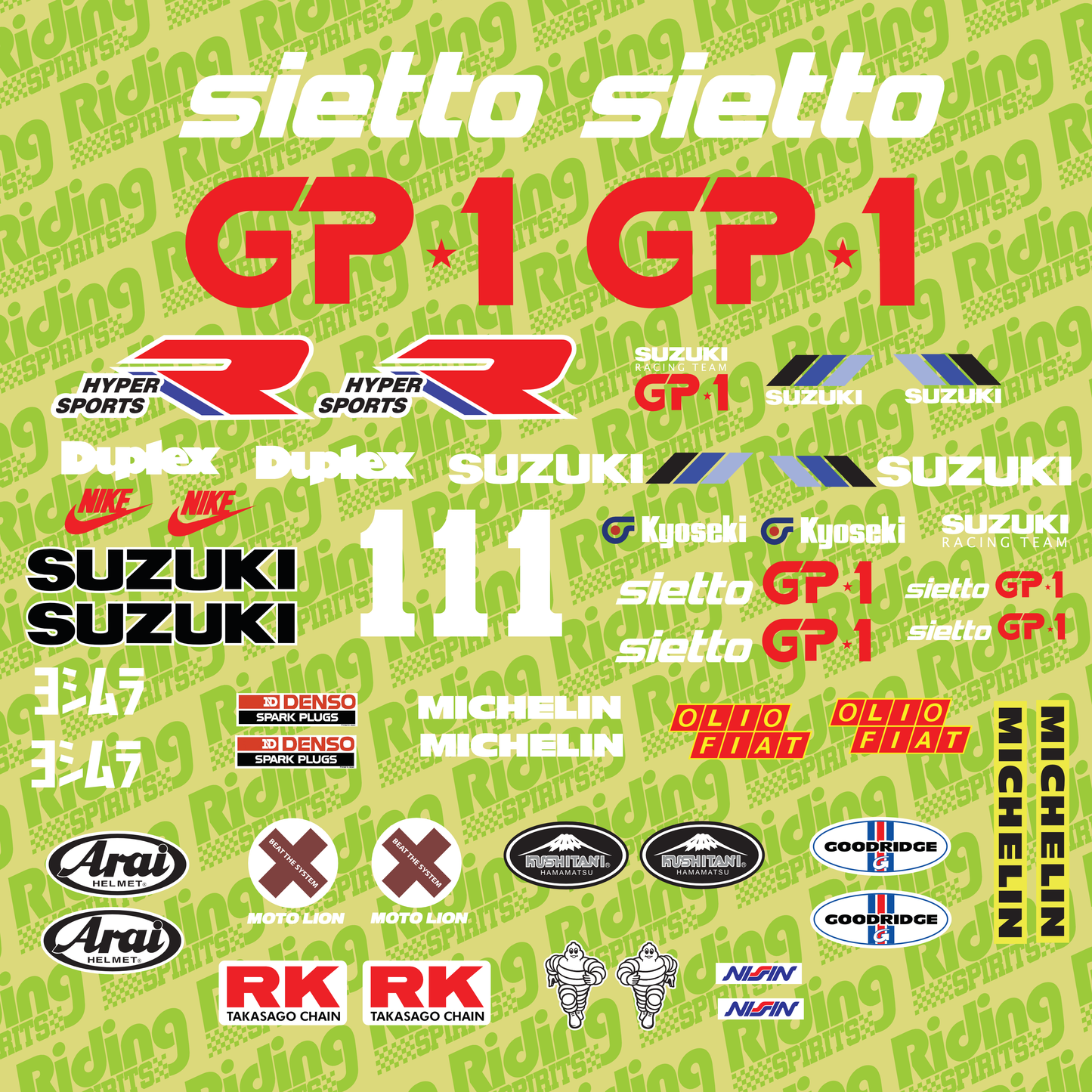 Sietto GP1 Full Replica Graphic Kit