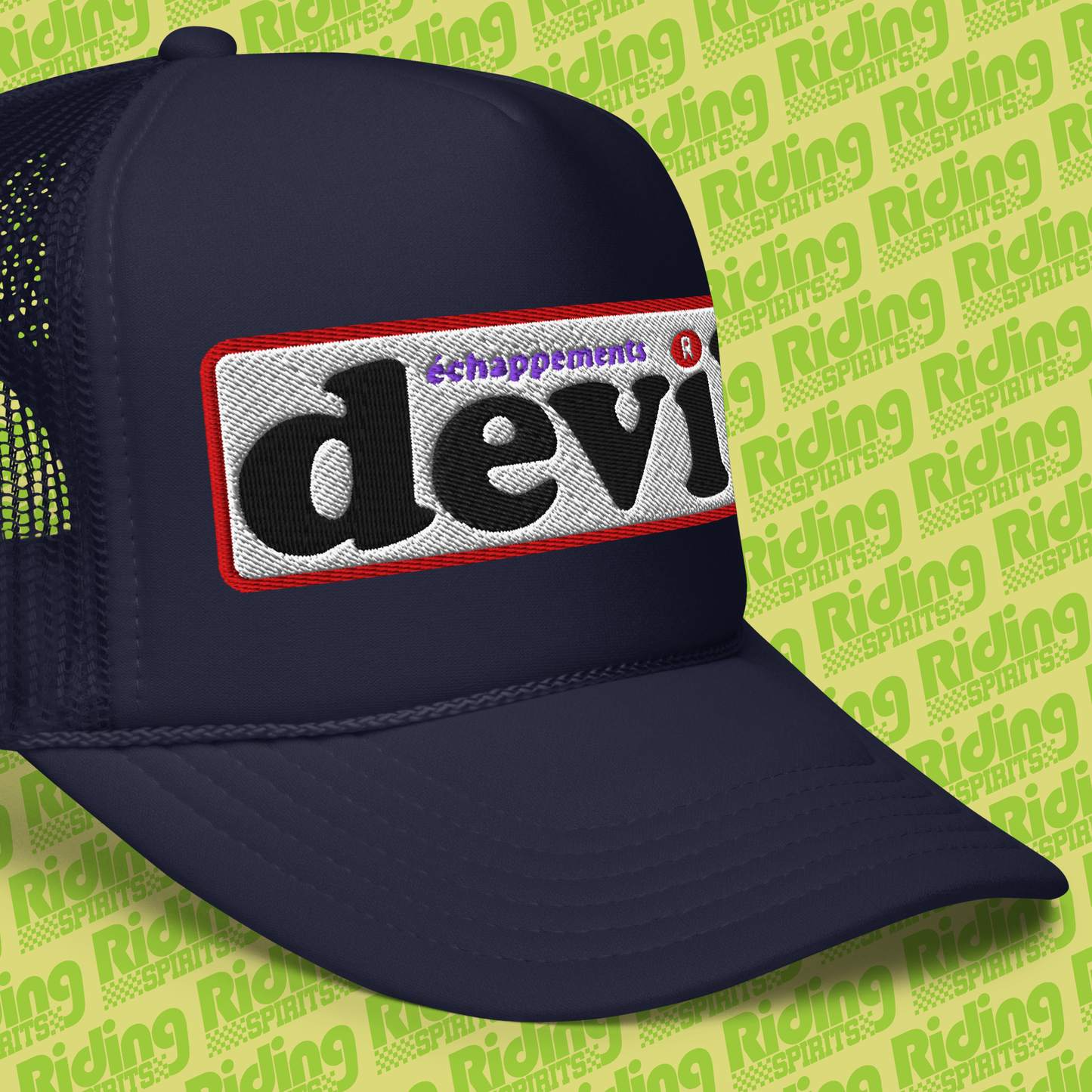 Devil France Retro Exhausts , Foam trucker hat