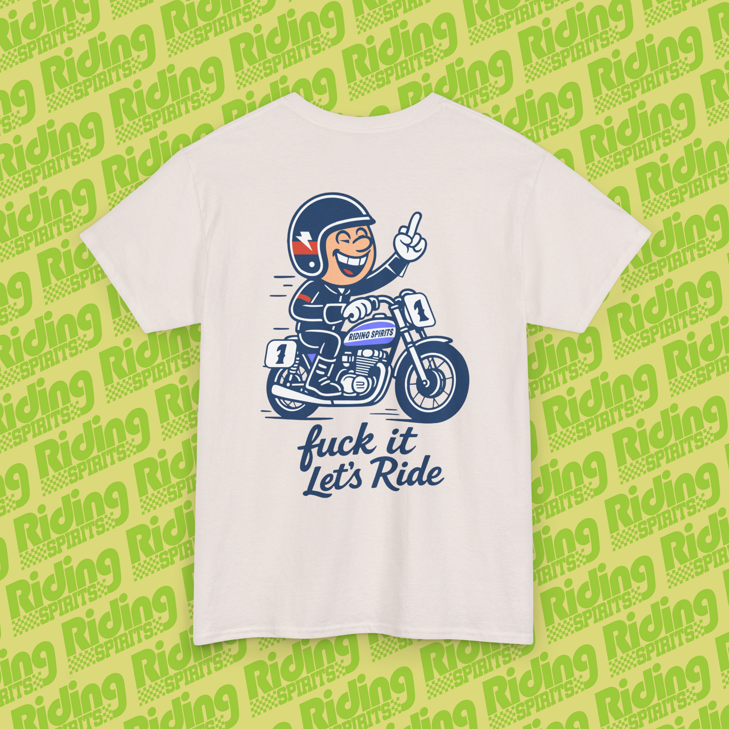 F**k It Lets Ride Riding Spirits Retro Short Sleeve T-Shirt