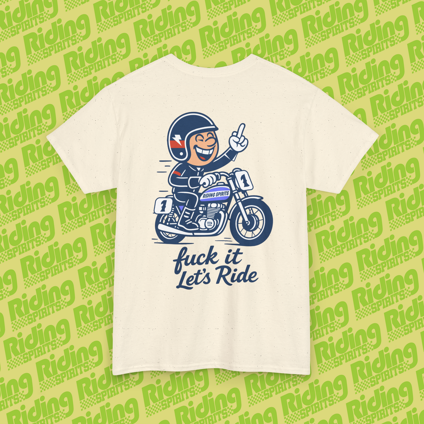 F**k It Lets Ride Riding Spirits Retro Short Sleeve T-Shirt