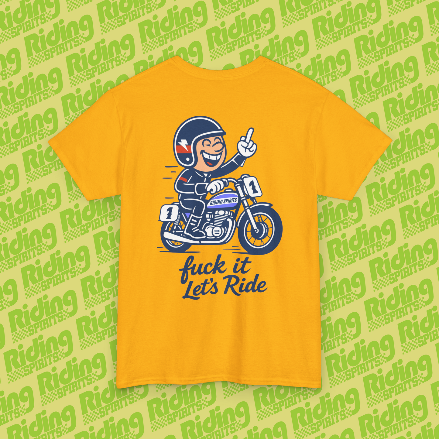 F**k It Lets Ride Riding Spirits Retro Short Sleeve T-Shirt
