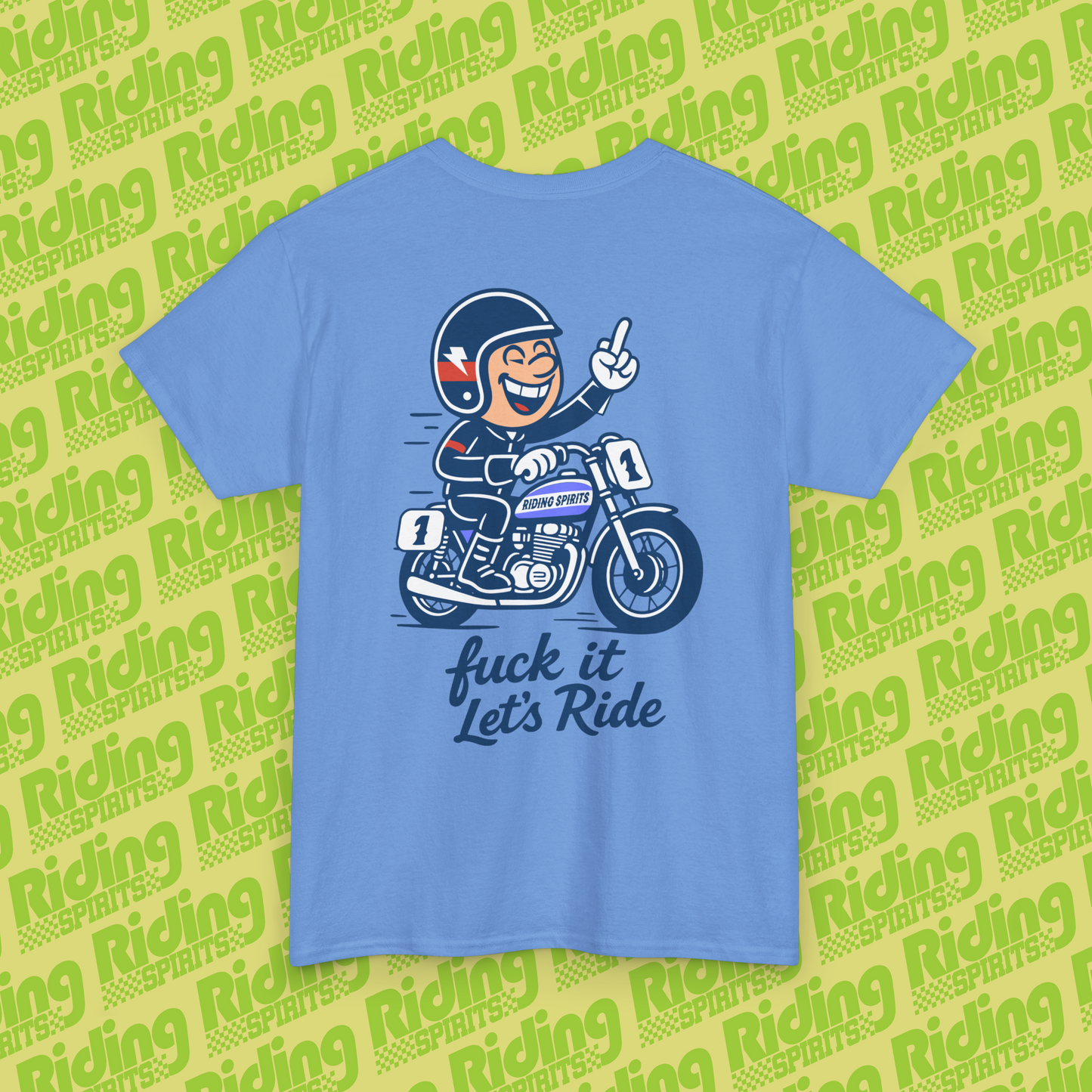 F**k It Lets Ride Riding Spirits Retro Short Sleeve T-Shirt