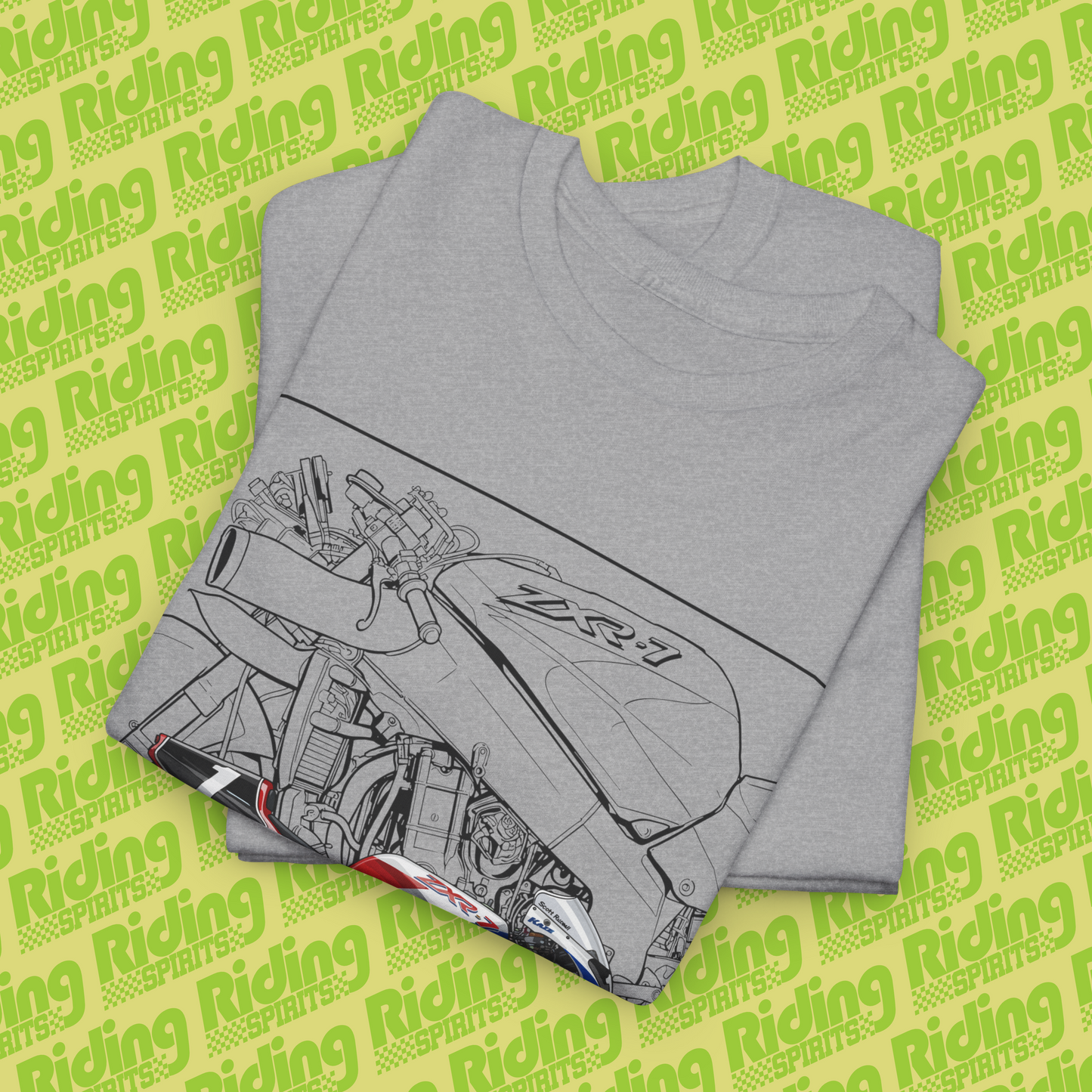 TTF1 Suzuka Winner ZXR7 Itoham Muzzy Short Sleeve Tshirt