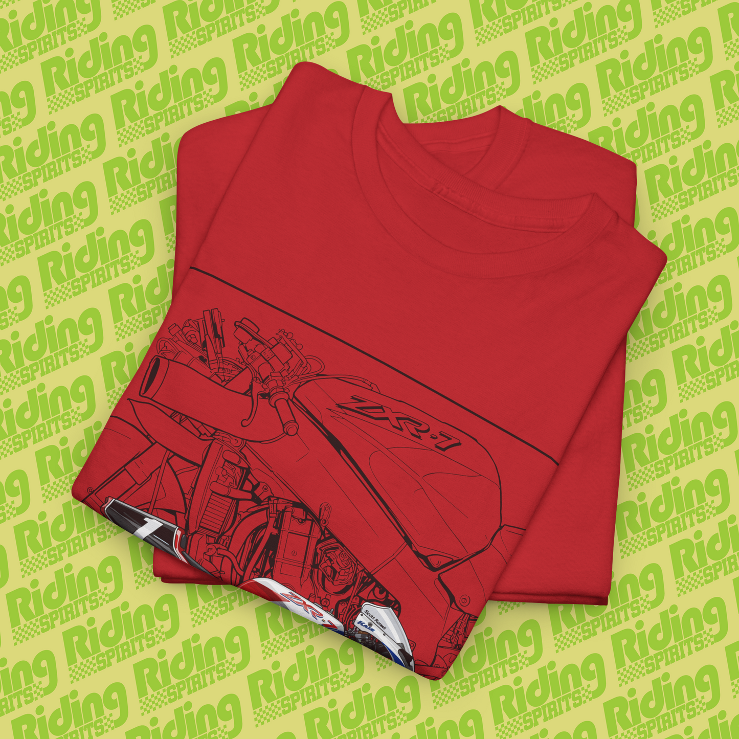 TTF1 Suzuka Winner ZXR7 Itoham Muzzy Short Sleeve Tshirt
