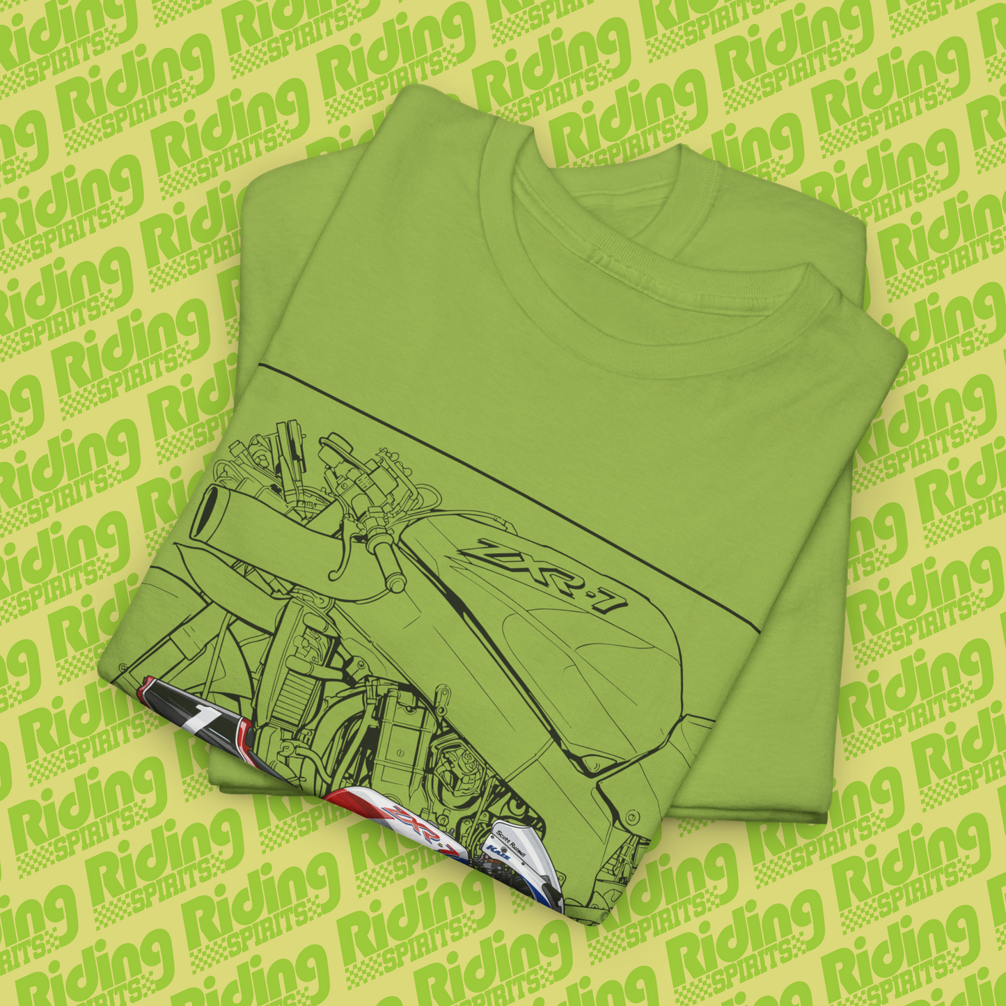 TTF1 Suzuka Winner ZXR7 Itoham Muzzy Short Sleeve Tshirt
