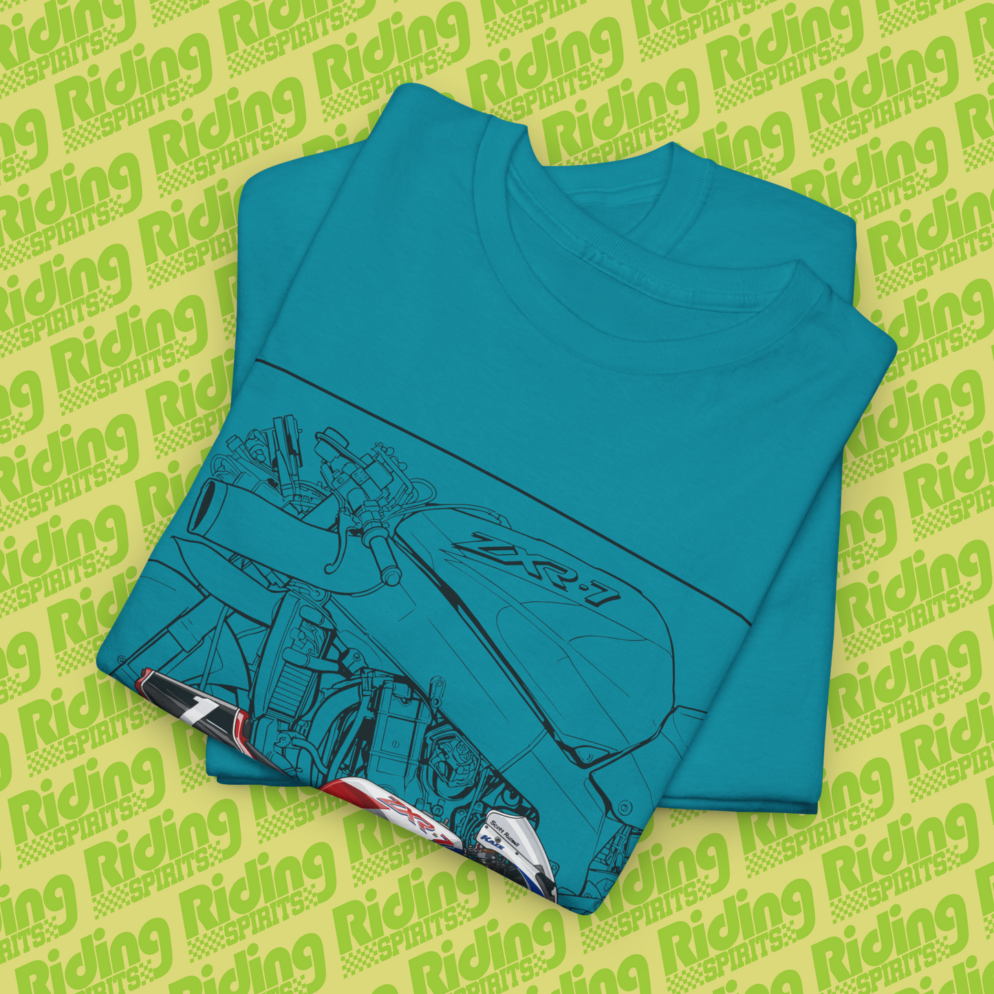 TTF1 Suzuka Winner ZXR7 Itoham Muzzy Short Sleeve Tshirt