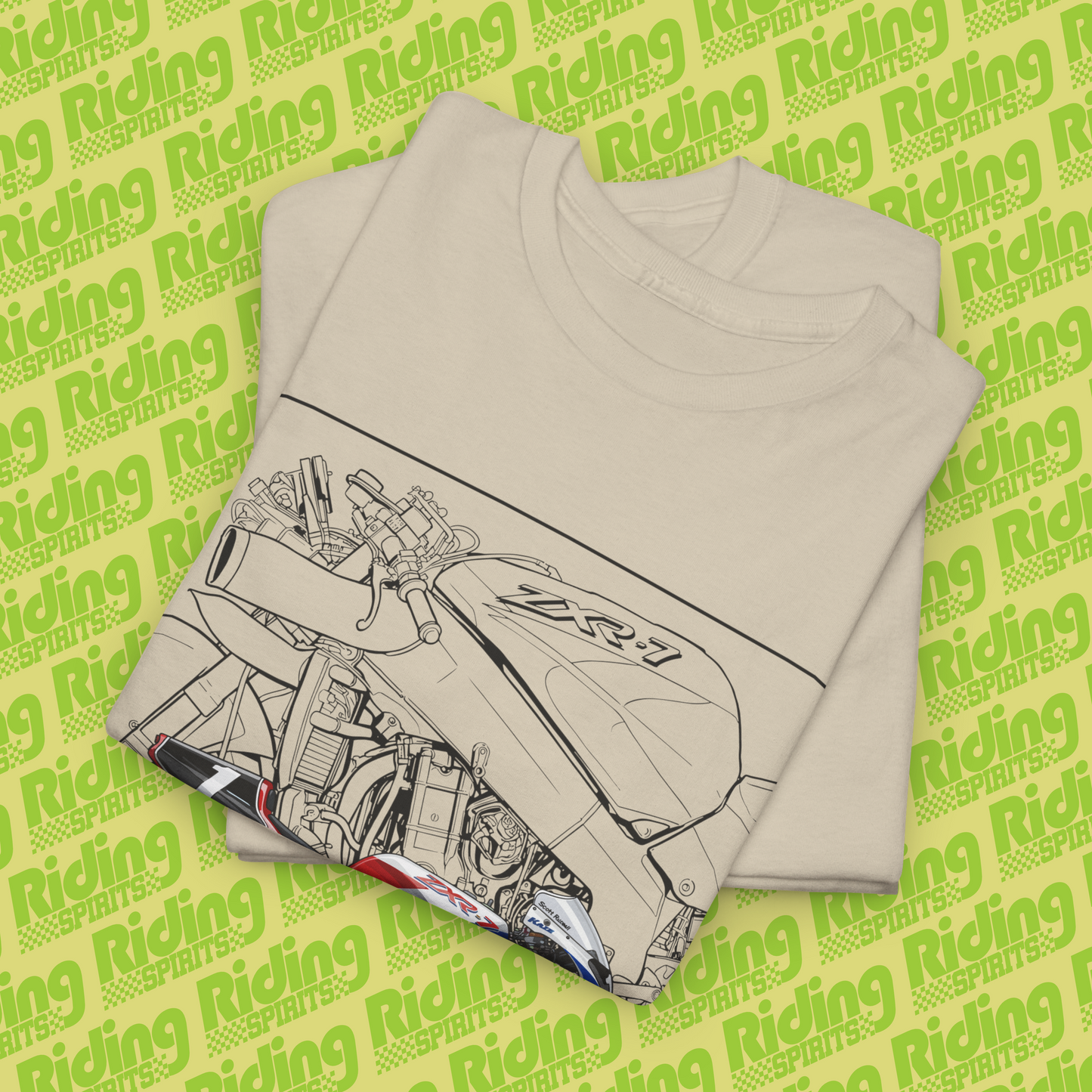 TTF1 Suzuka Winner ZXR7 Itoham Muzzy Short Sleeve Tshirt