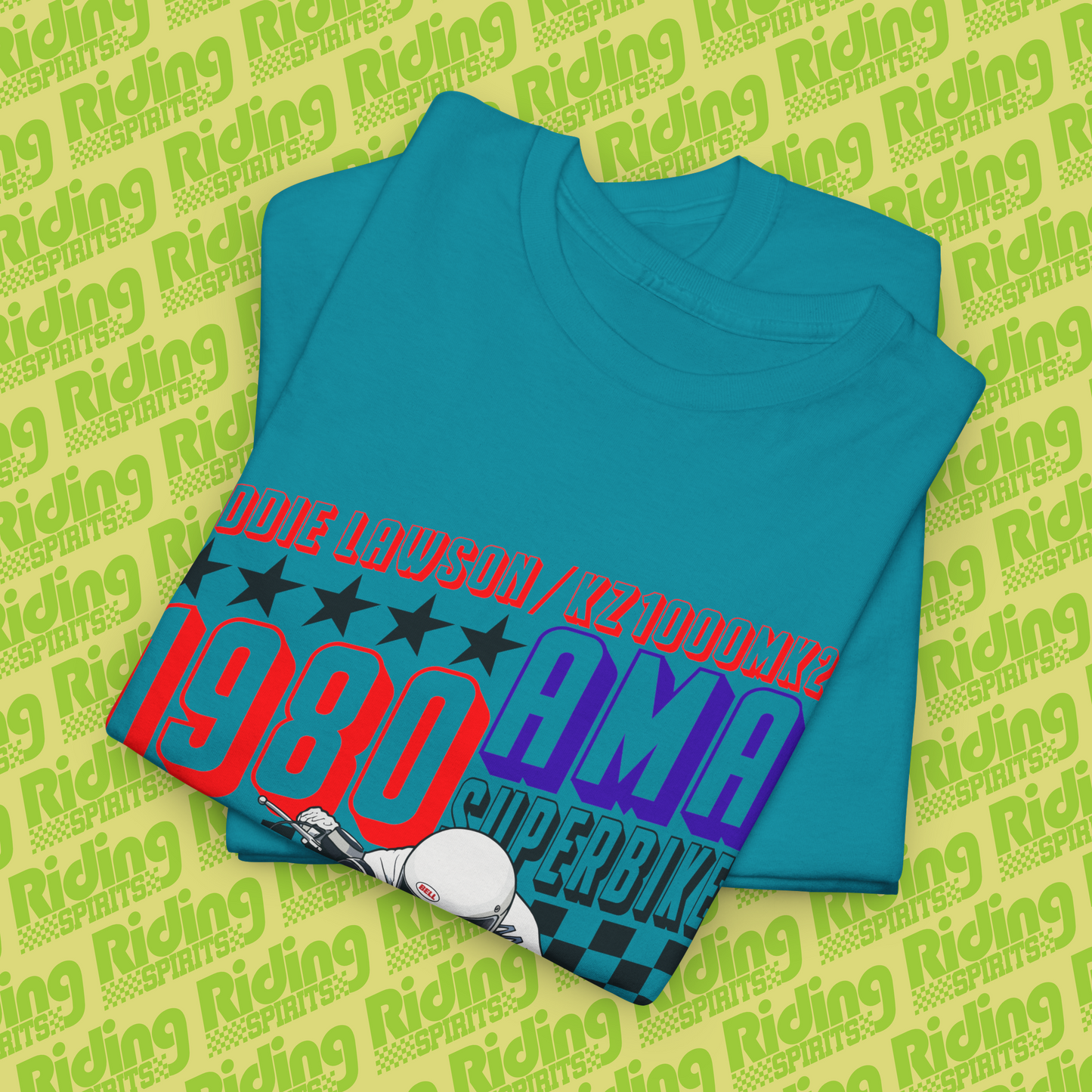1980 AMA SBK Lawson MK2 Short Sleeve T-shirt