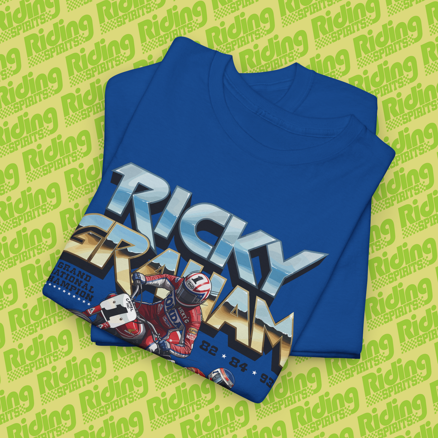 Flat Track hero Ricky Graham AMA Triple Champion Short Sleeve T-shirt