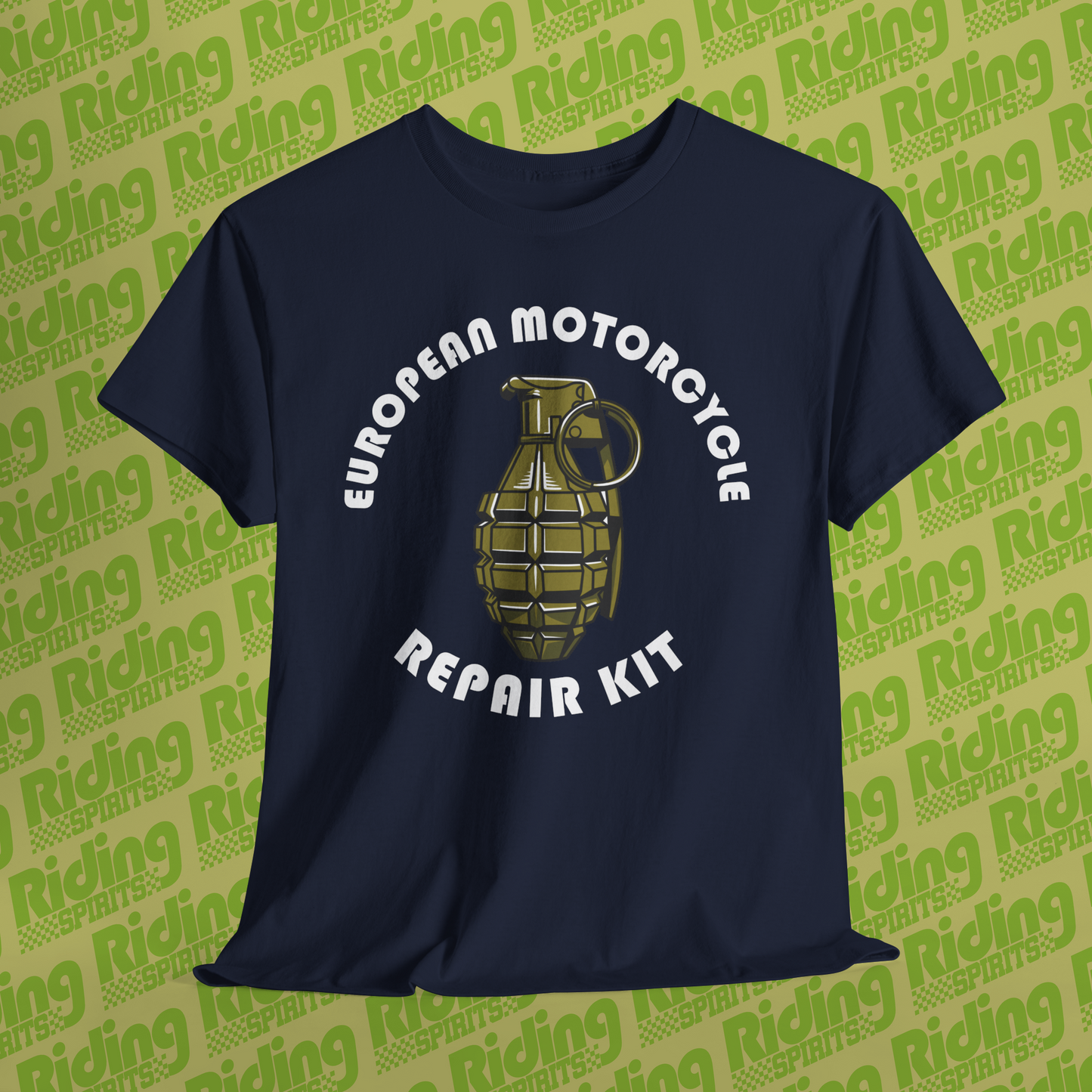 European Motorcycle Repair Kit, 70s Vintage Style Shirt Sleeve T-shirt