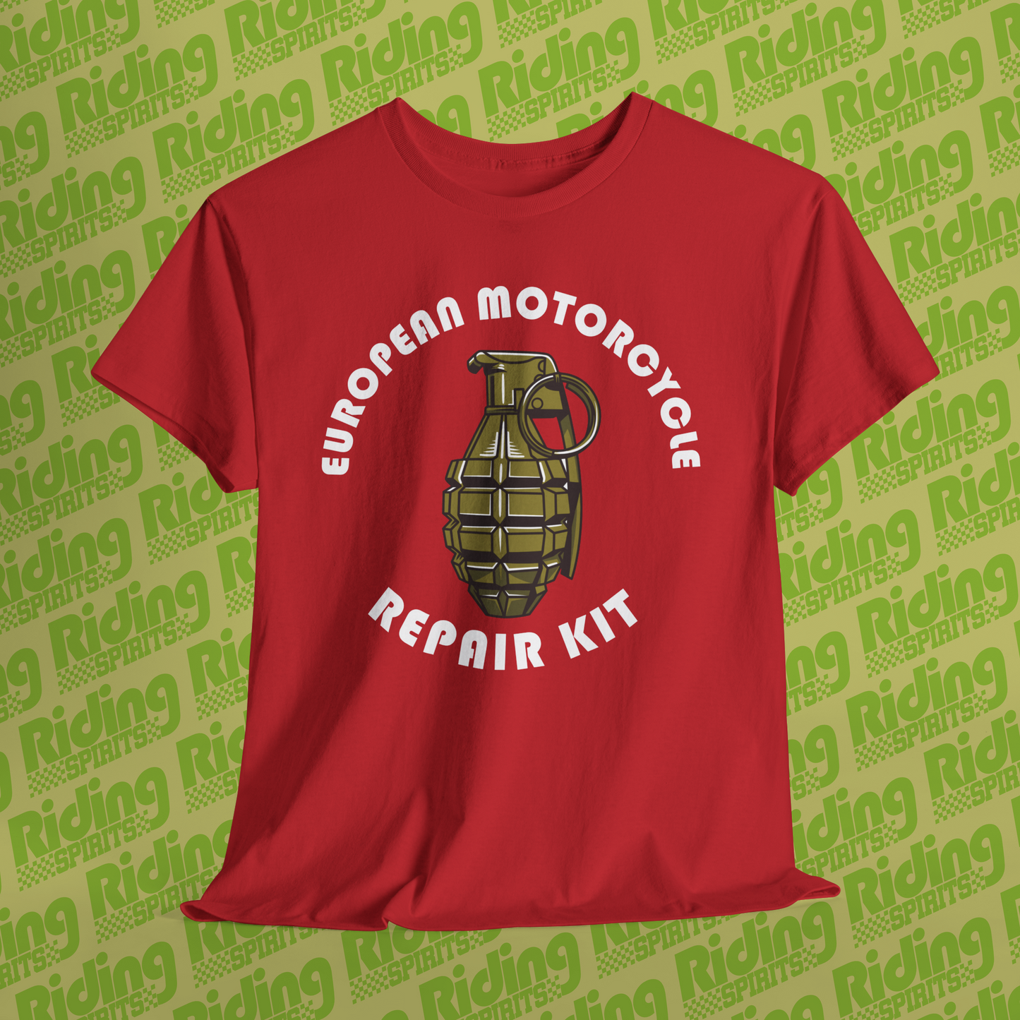 European Motorcycle Repair Kit, 70s Vintage Style Shirt Sleeve T-shirt