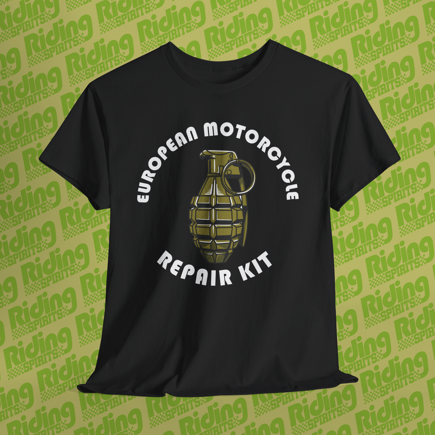 European Motorcycle Repair Kit, 70s Vintage Style Shirt Sleeve T-shirt