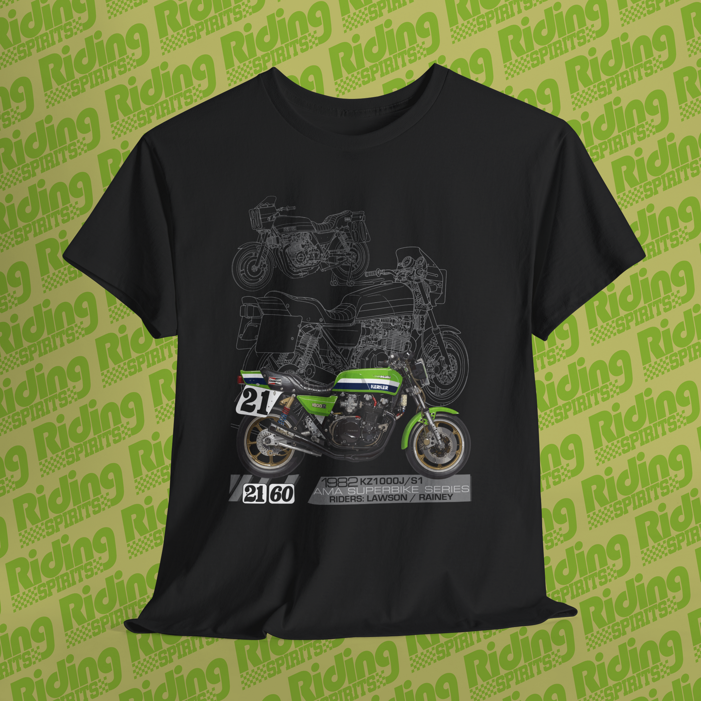 1982 KZ1000J S1 AMA superbike legends Short Sleeve Tshirt