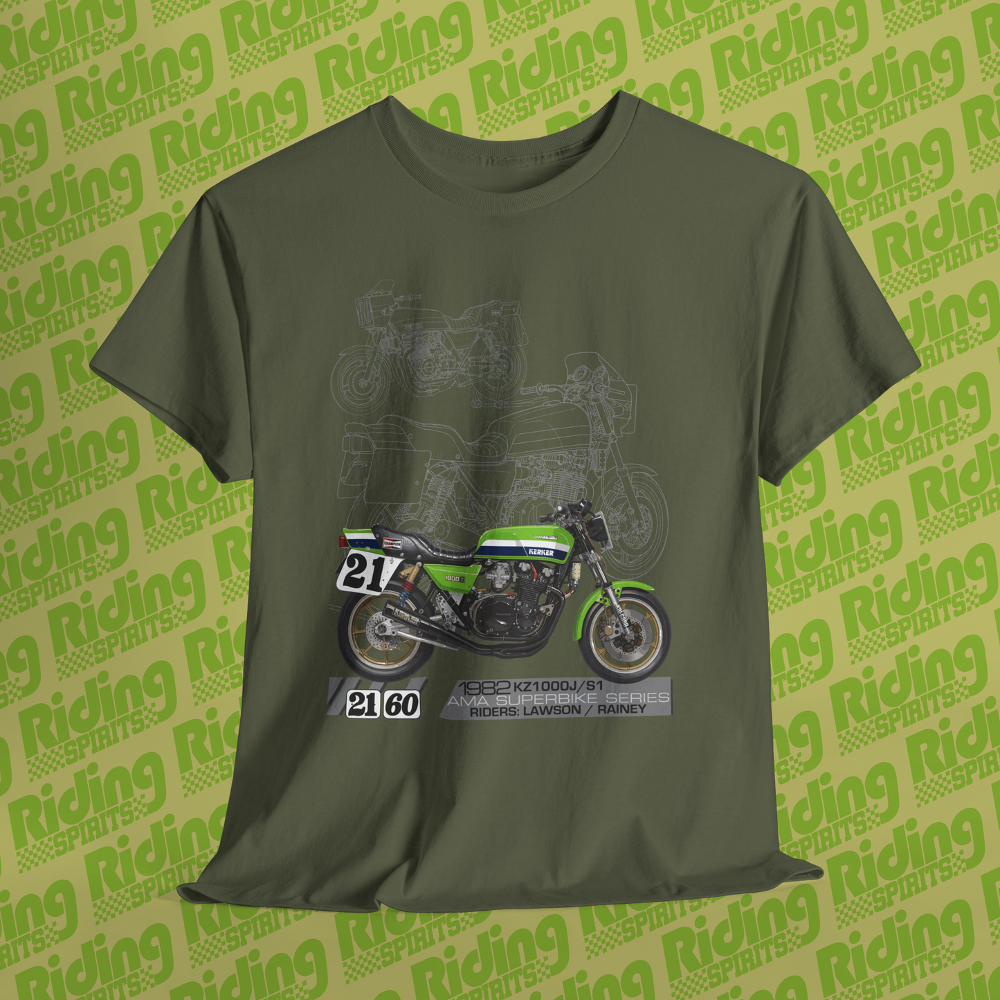 1982 KZ1000J S1 AMA superbike legends Short Sleeve Tshirt