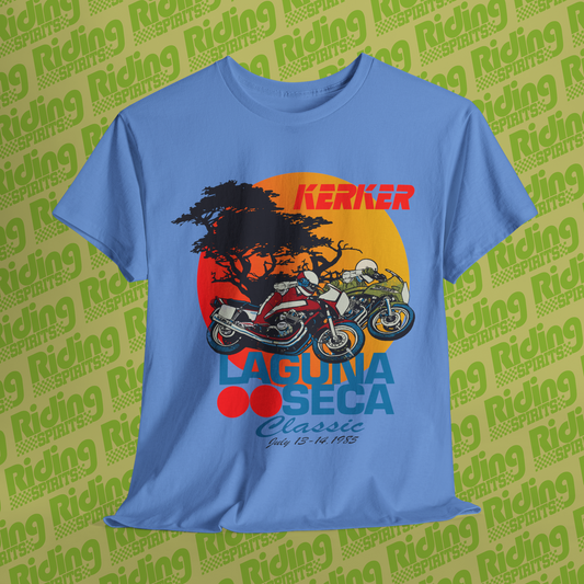 1985 Superbike Classic Laguna Seca , Road Racing AMA, Retro Short Sleeve T-shirt