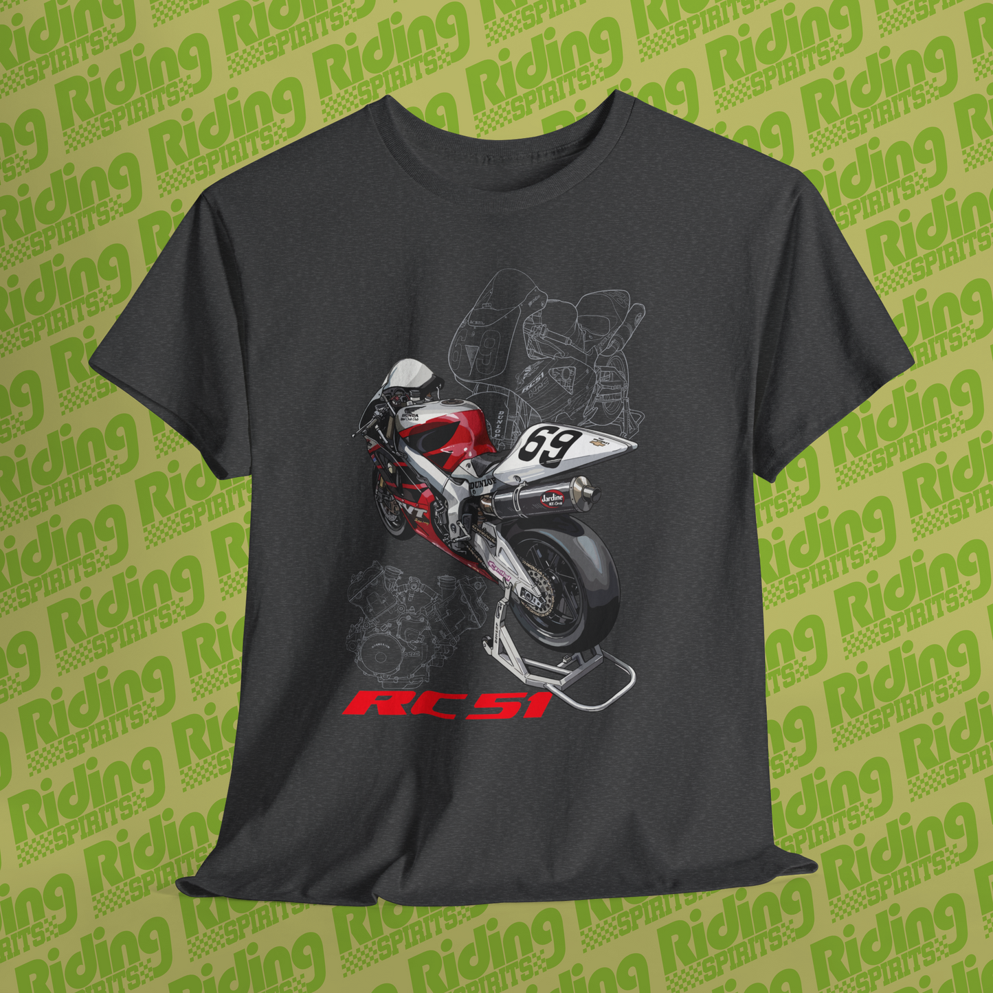 RC51 V Twin Superbike RVT VTR SP1 Short Sleeve Tshirt