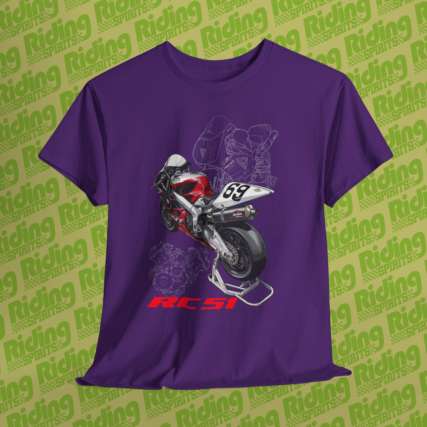 RC51 V Twin Superbike RVT VTR SP1 Short Sleeve Tshirt