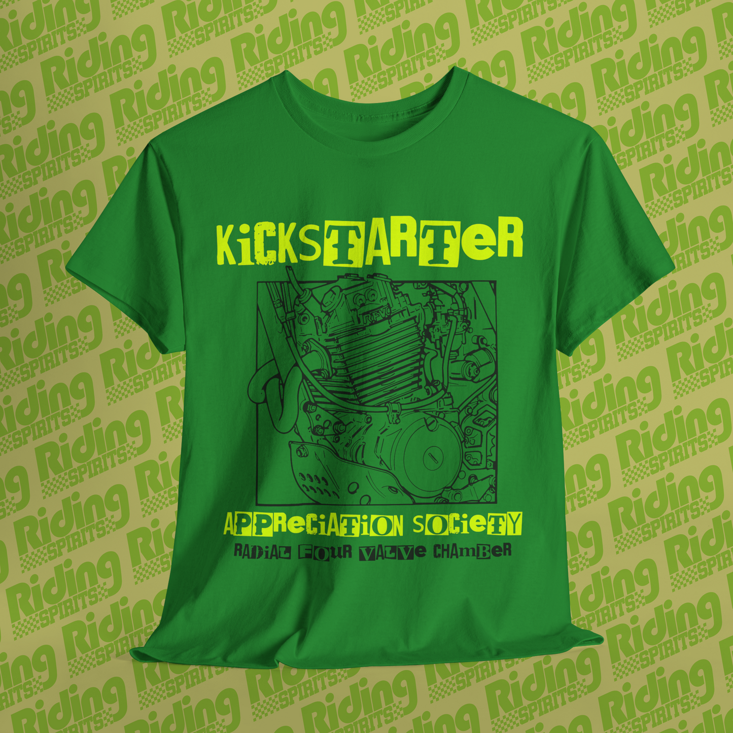Kickstarter Appreciation Society. Radial Four Valve Chamber Short Sleeve T-shirt