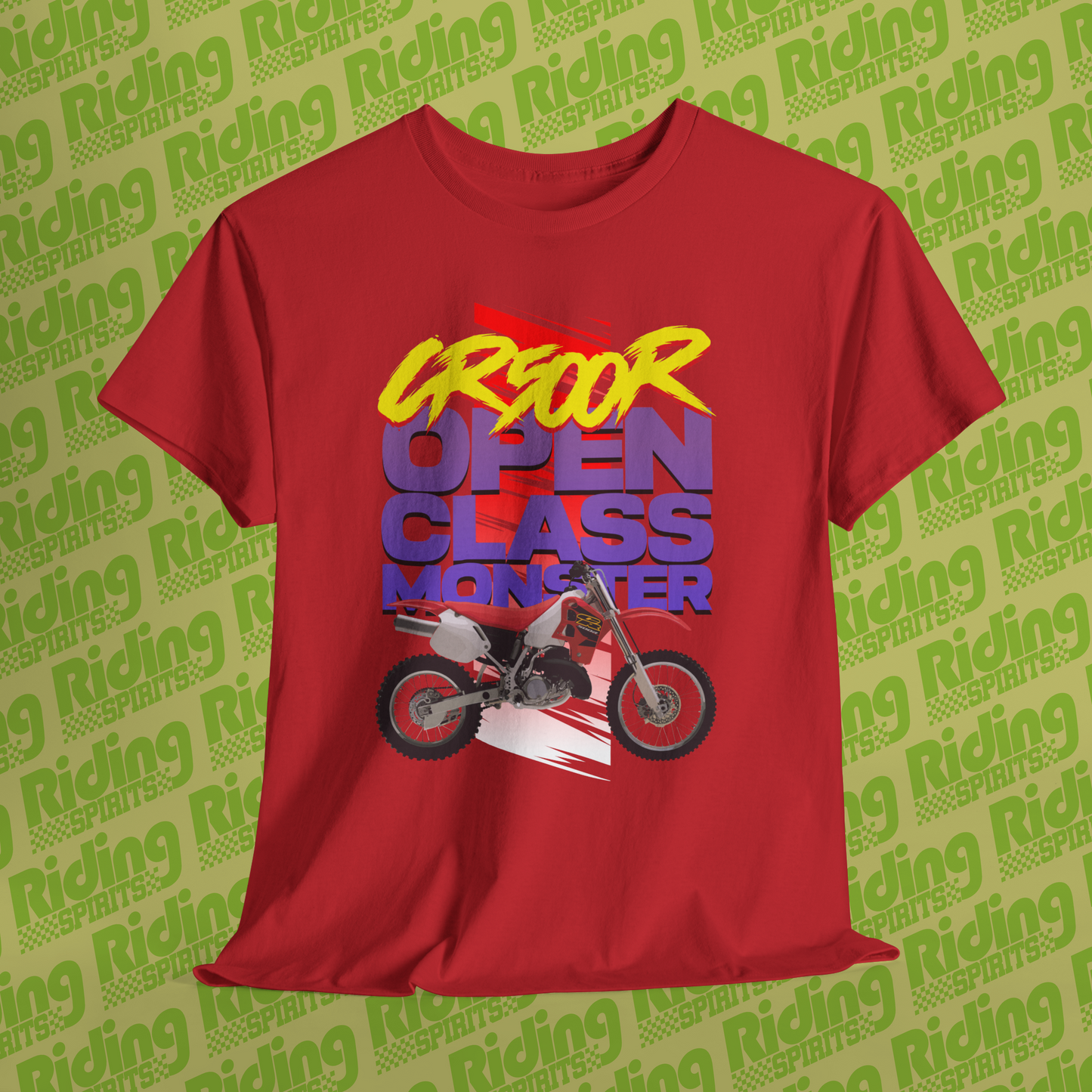 The Dirt Classics CR500R, Motocross 500, Vintage Open Class Monster 2 Stroke ,Short Sleeve Tshirt
