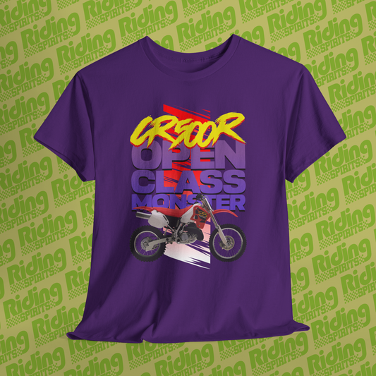 The Dirt Classics CR500R, Motocross 500, Vintage Open Class Monster 2 Stroke ,Short Sleeve Tshirt