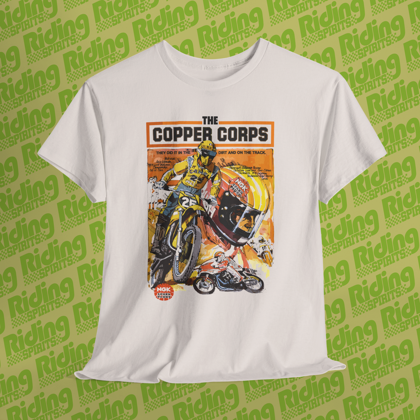 The Copper Corps 70s NGK Retro Plugs Short Sleeve Tshirt