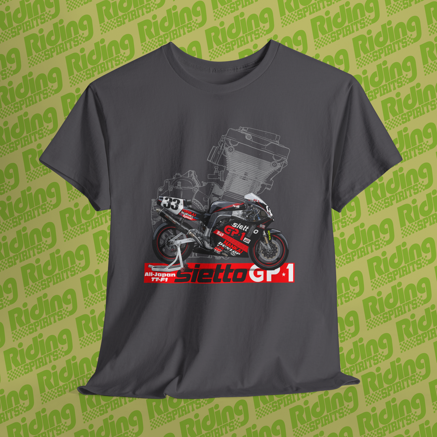 TT-F1 Sietto GP1 Japan GSXR750 Short Sleeve Tshirt