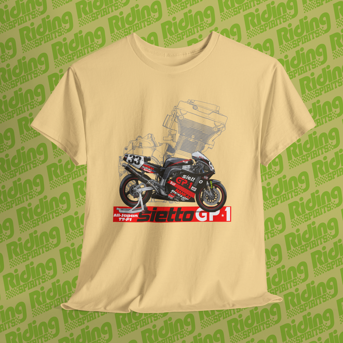 TT-F1 Sietto GP1 Japan GSXR750 Short Sleeve Tshirt