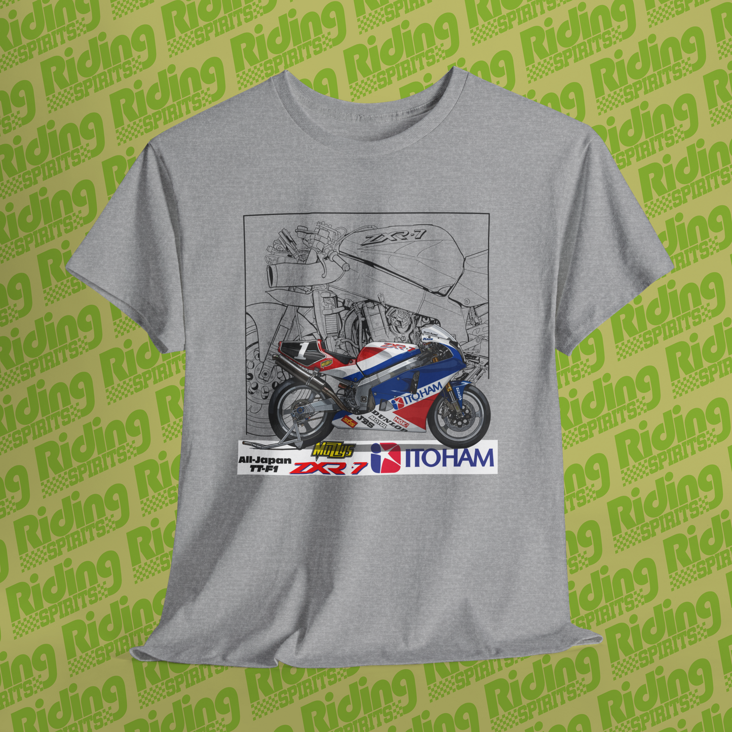 TTF1 Suzuka Winner ZXR7 Itoham Muzzy Short Sleeve Tshirt