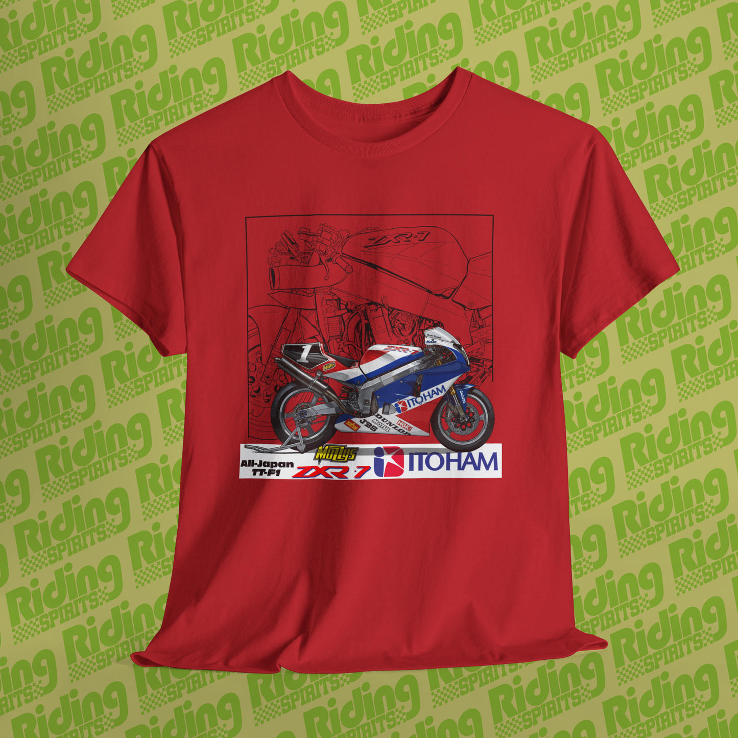 TTF1 Suzuka Winner ZXR7 Itoham Muzzy Short Sleeve Tshirt