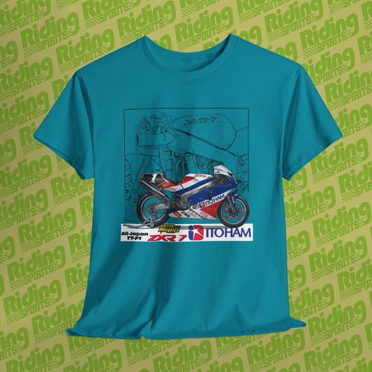 TTF1 Suzuka Winner ZXR7 Itoham Muzzy Short Sleeve Tshirt