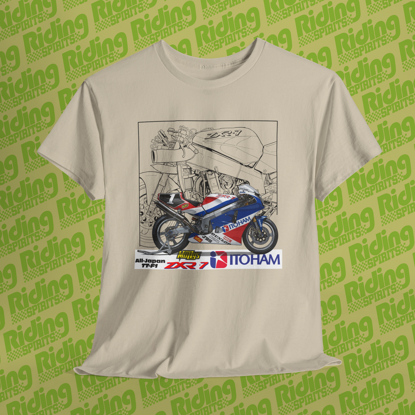 TTF1 Suzuka Winner ZXR7 Itoham Muzzy Short Sleeve Tshirt