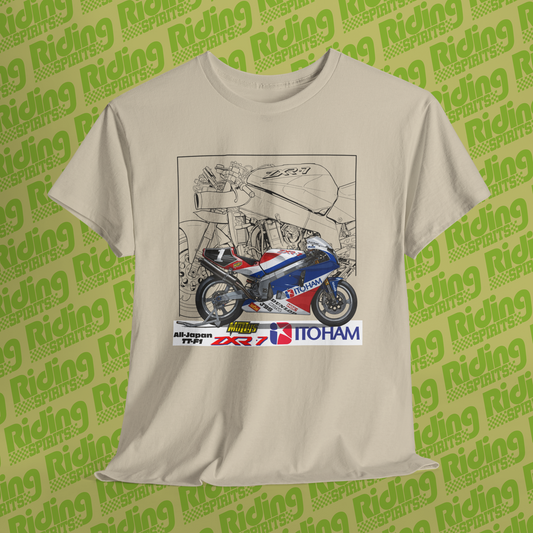 TTF1 Suzuka Winner ZXR7 Itoham Muzzy Short Sleeve Tshirt