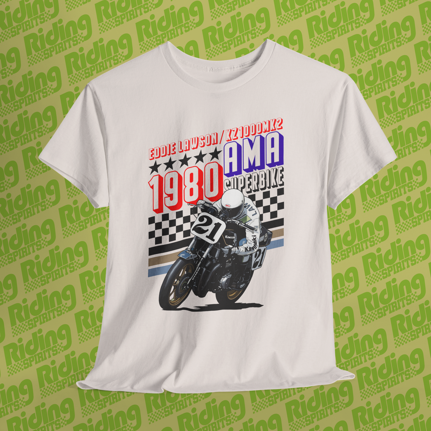 1980 AMA SBK Lawson MK2 Short Sleeve T-shirt