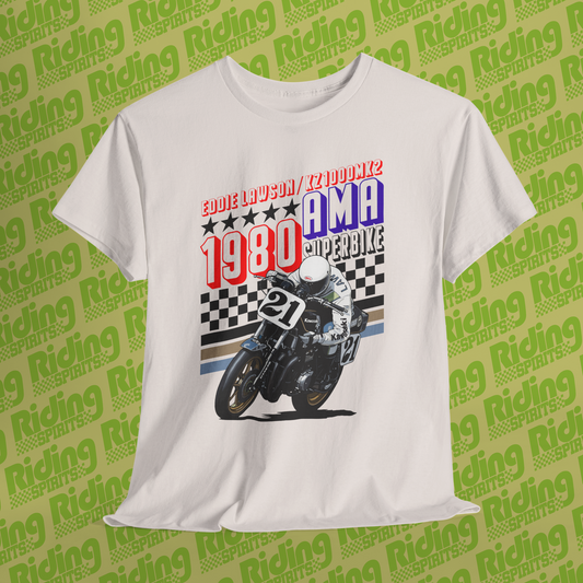 1980 AMA SBK Lawson MK2 Short Sleeve T-shirt