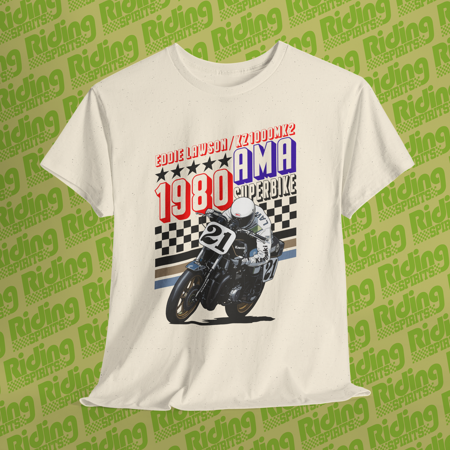 1980 AMA SBK Lawson MK2 Short Sleeve T-shirt