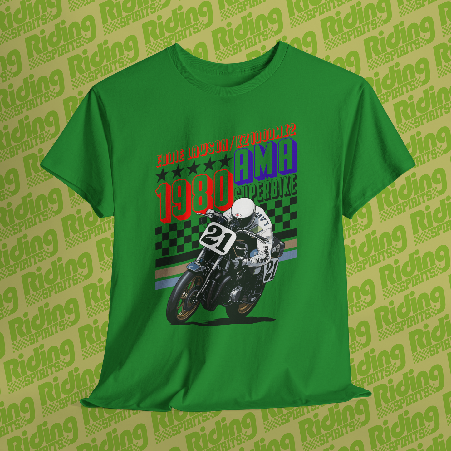 1980 AMA SBK Lawson MK2 Short Sleeve T-shirt