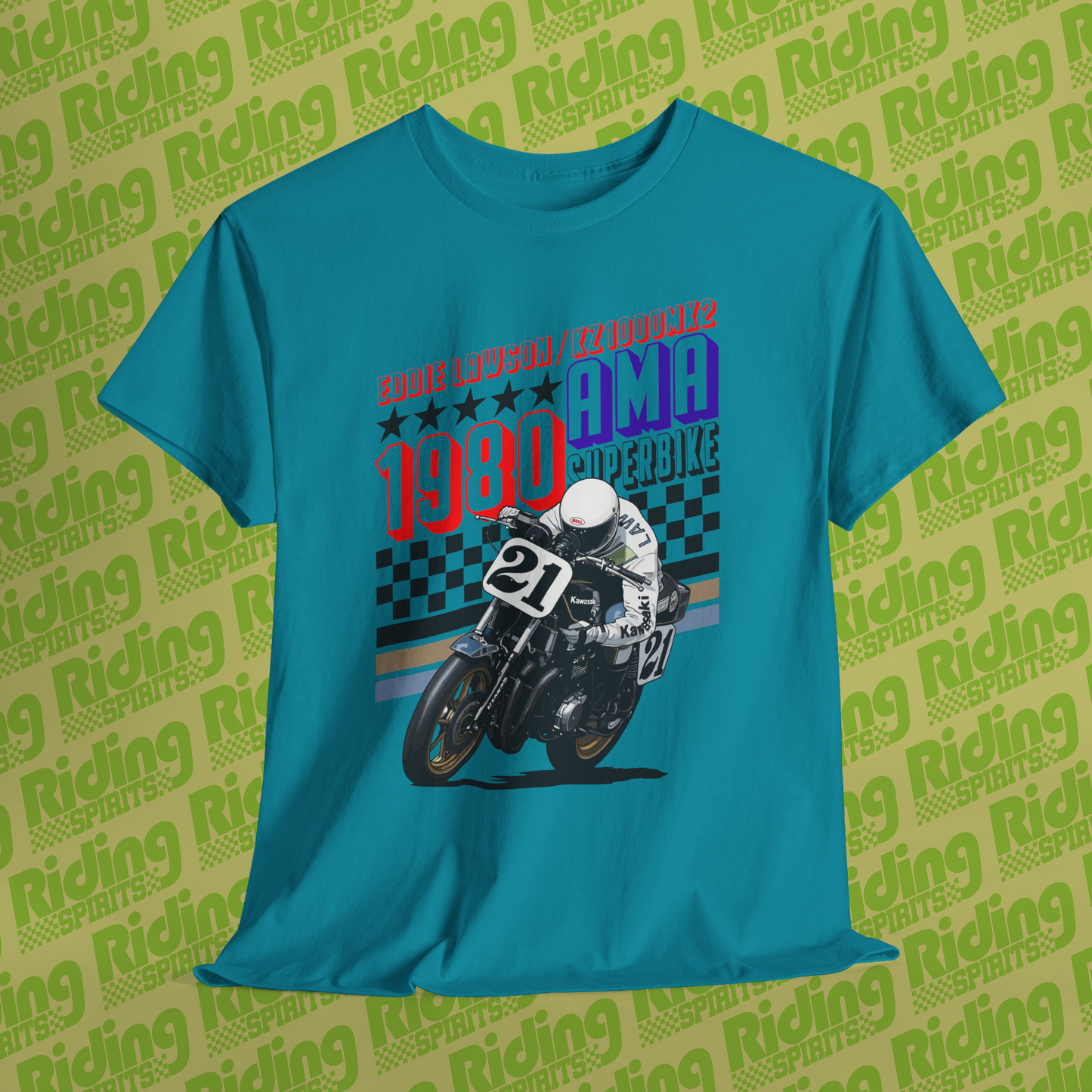 1980 AMA SBK Lawson MK2 Short Sleeve T-shirt