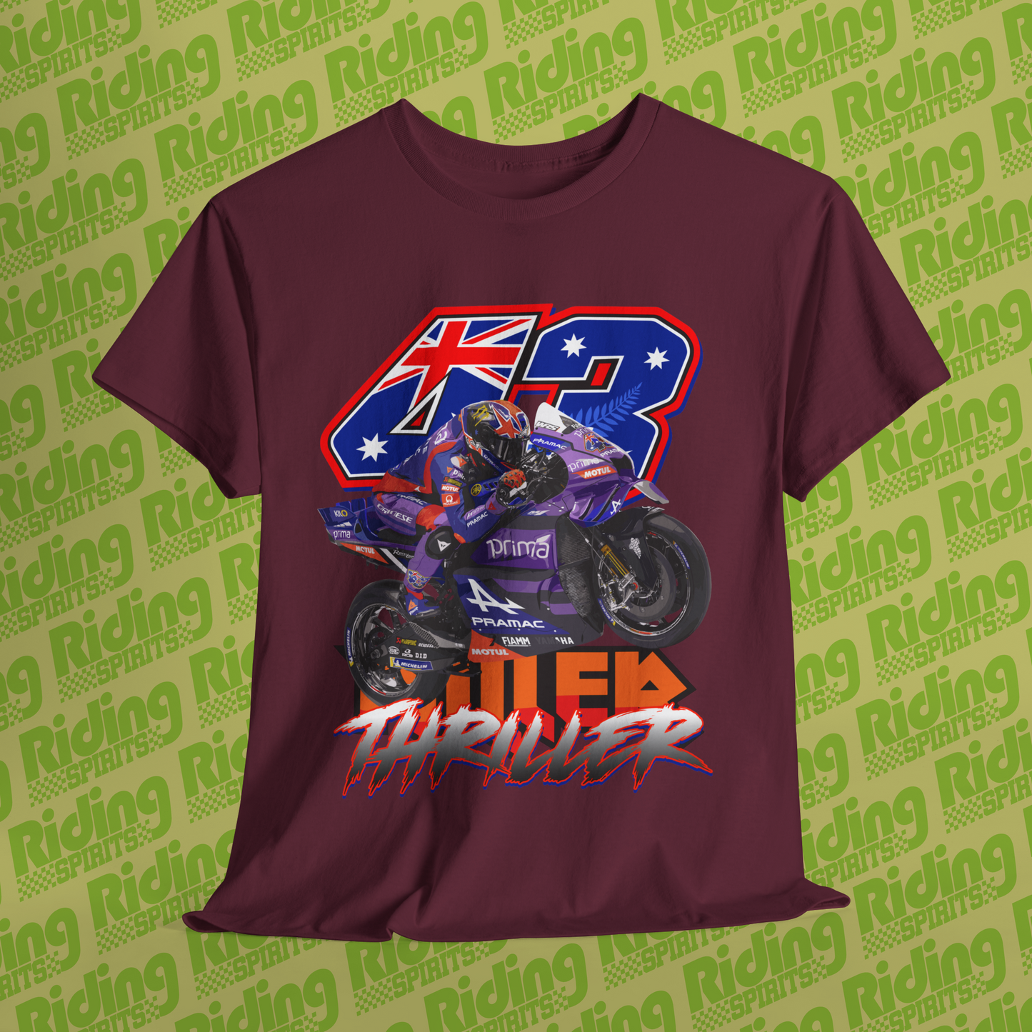 Support Miller The Thriller Aussie Force #43 GP Racer Down Under Short Sleeve T-shirt