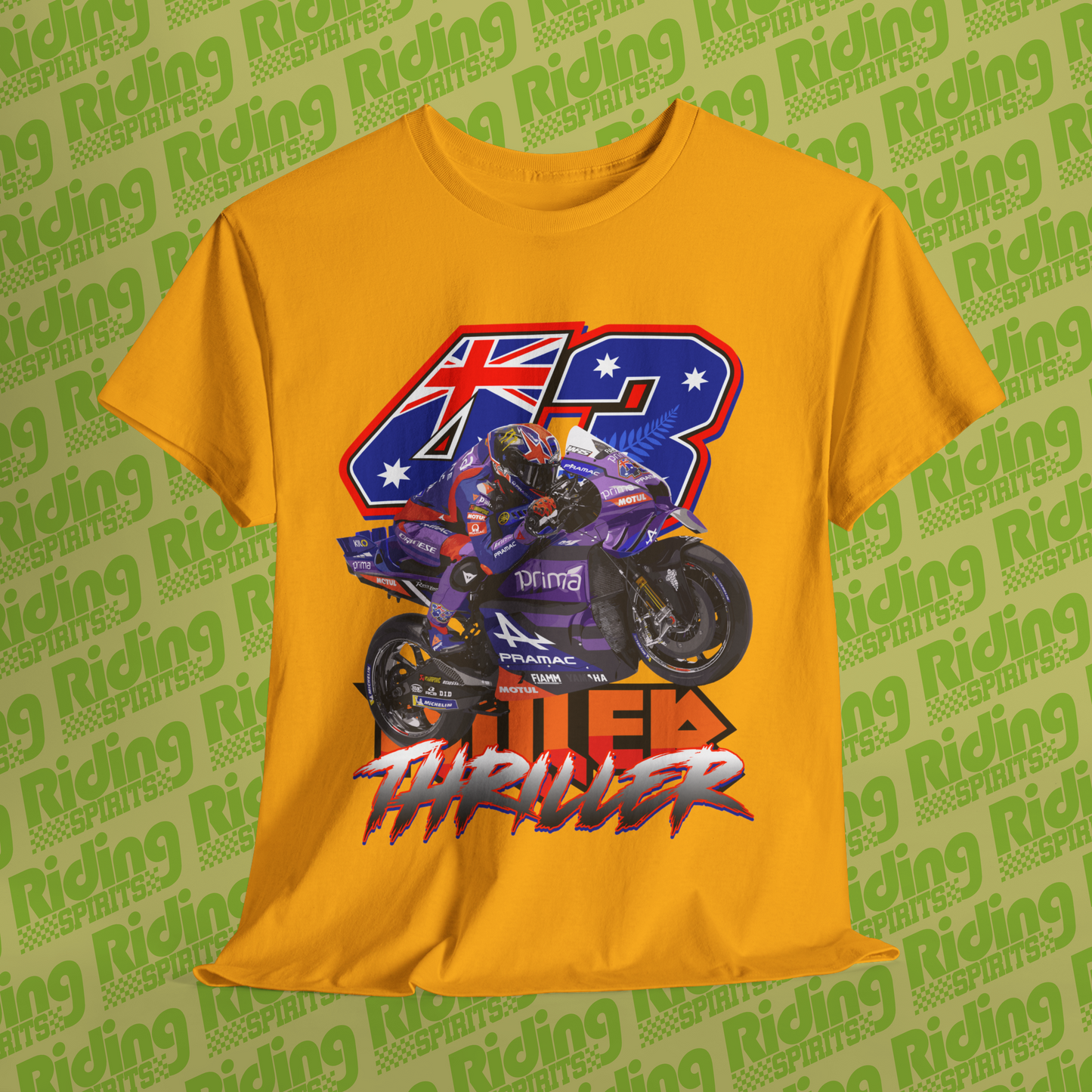 Support Miller The Thriller Aussie Force #43 GP Racer Down Under Short Sleeve T-shirt