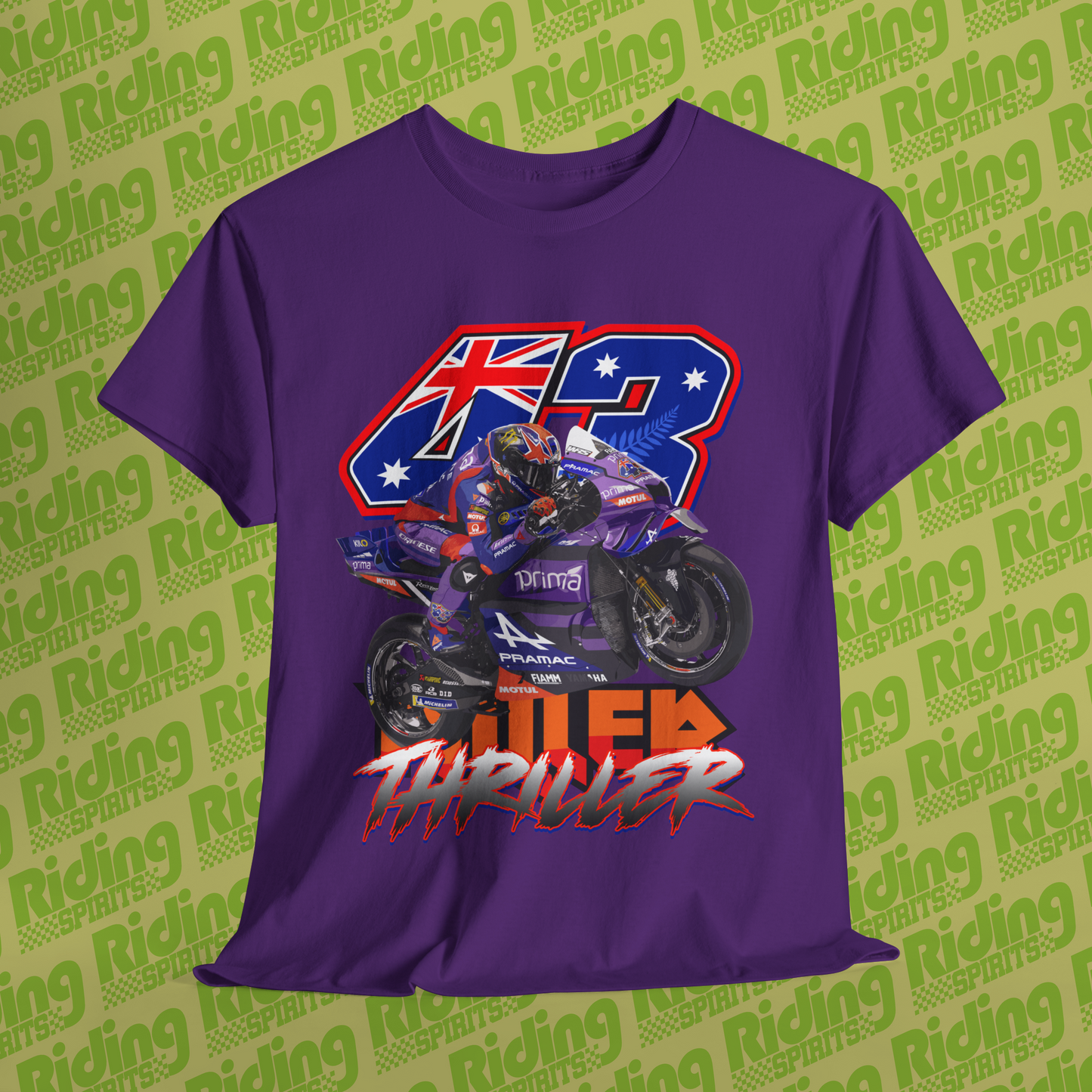 Support Miller The Thriller Aussie Force #43 GP Racer Down Under Short Sleeve T-shirt