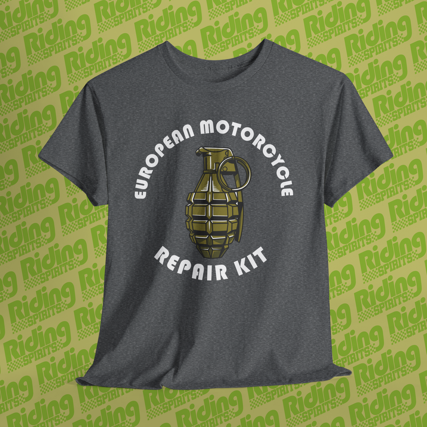 European Motorcycle Repair Kit, 70s Vintage Style Shirt Sleeve T-shirt