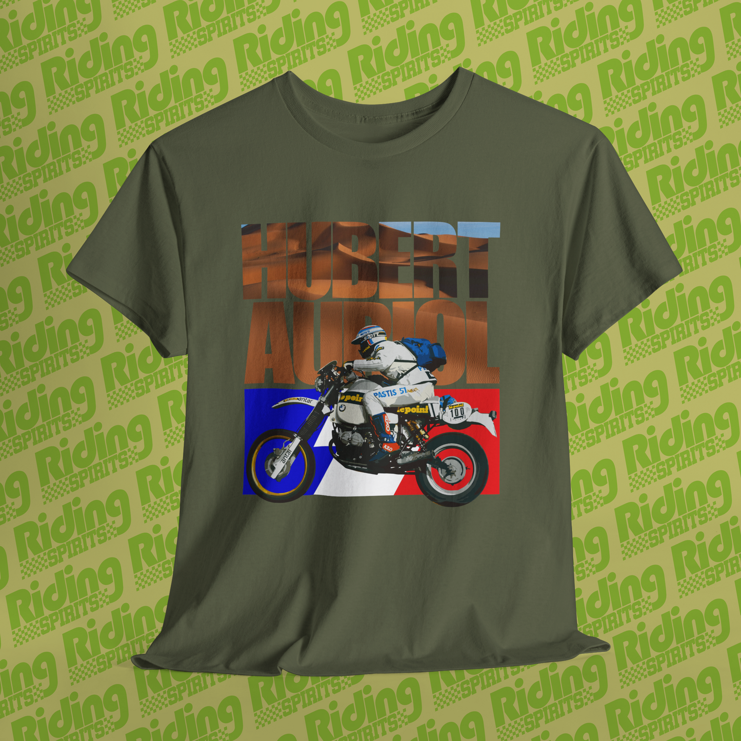 Moto Heroes Series Hubert Auriol Racer legend  Racing Unisex classic tee